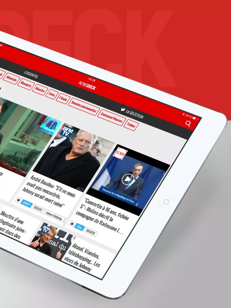 Newsdeck: Actu, News en direct iPad  スクリーンショット