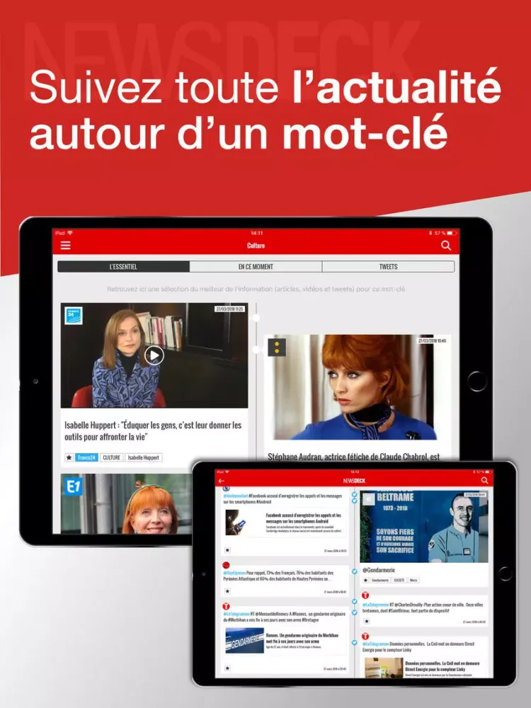 Newsdeck: Actu, News en direct iPad  スクリーンショット