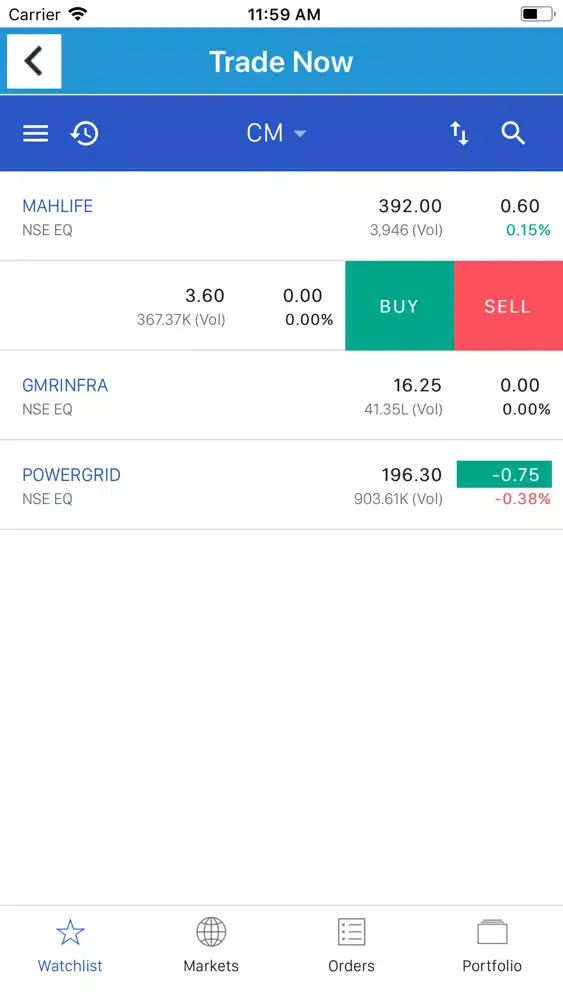 Captures d'écran de Tradeplus Mobile