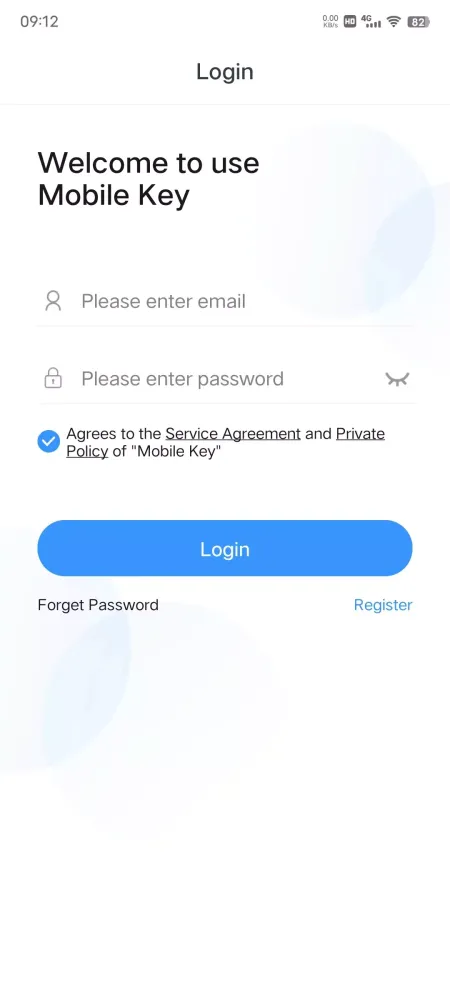 Mobile Key Screenshots