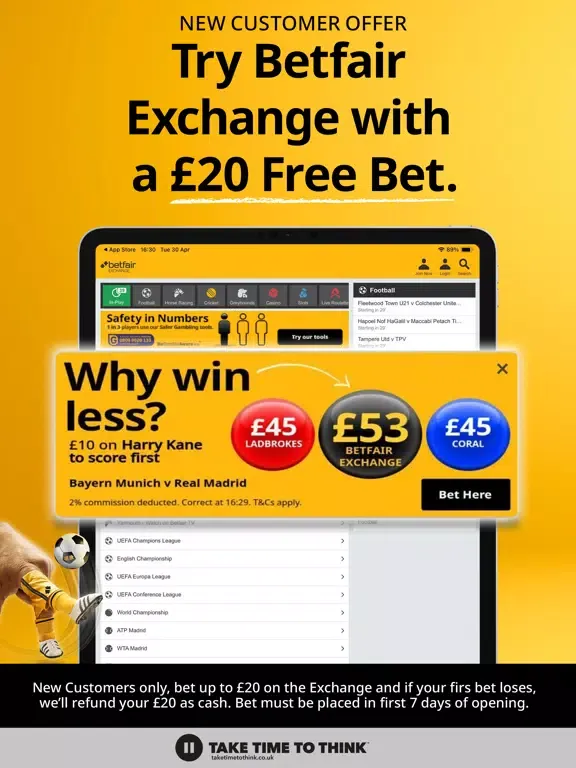 Screenshot di Betfair™ Exchange Betting Odds iPad 