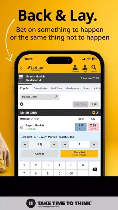Screenshot di Betfair™ Exchange Betting Odds