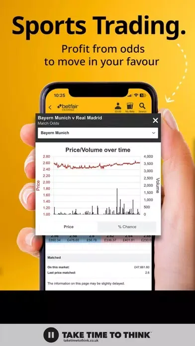 Screenshot di Betfair™ Exchange Betting Odds