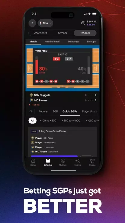 Tangkapan layar Fanatics Sportsbook & Casino