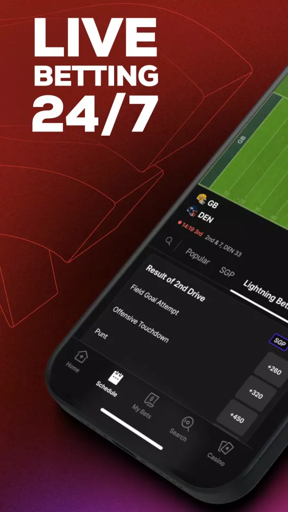 Tangkapan layar Fanatics Sportsbook & Casino