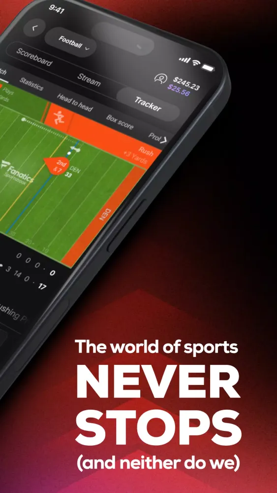 Tangkapan layar Fanatics Sportsbook & Casino