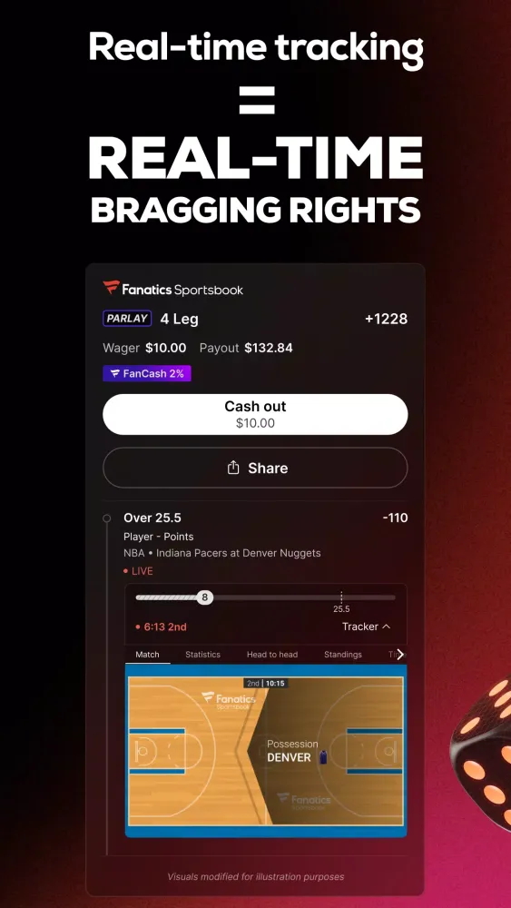Tangkapan layar Fanatics Sportsbook & Casino