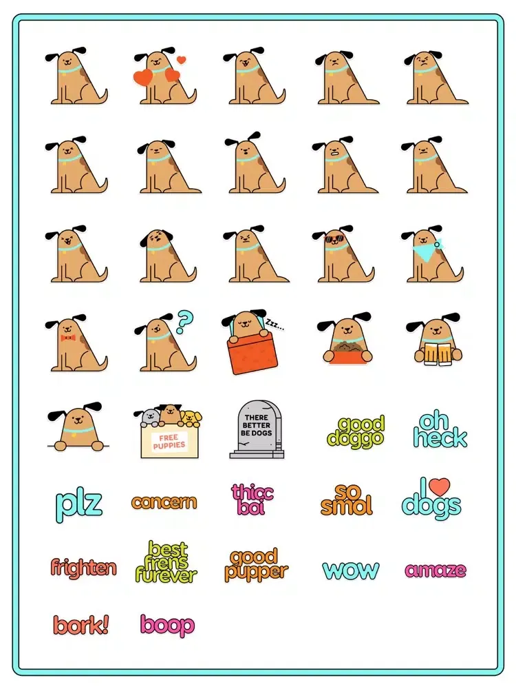 Good Dog Sticker Pack iPad  스크린샷