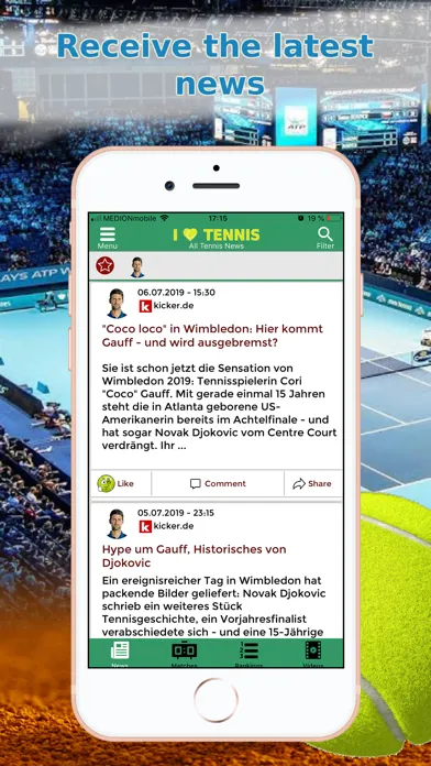 Sports News Tennis edition Screenshots