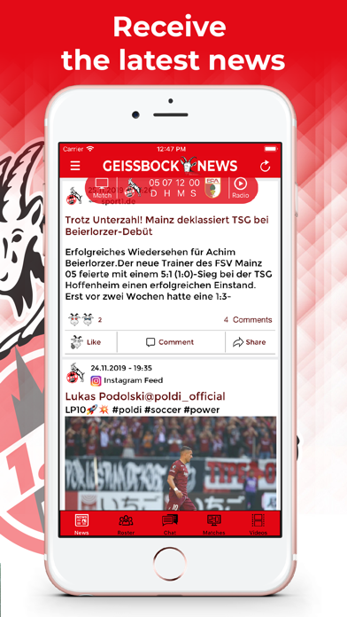 Ảnh chụp màn hình của Geissbock News