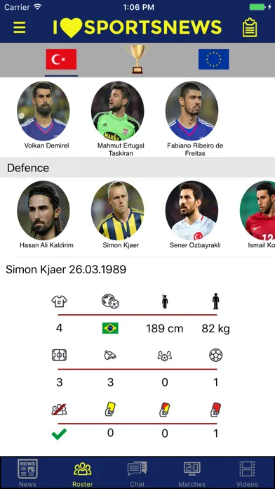 Tangkapan layar Sports News - Fenerbahçe SK edition