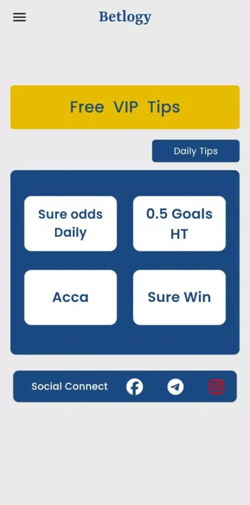 Capturas de tela do BETLOGY Football Predictions