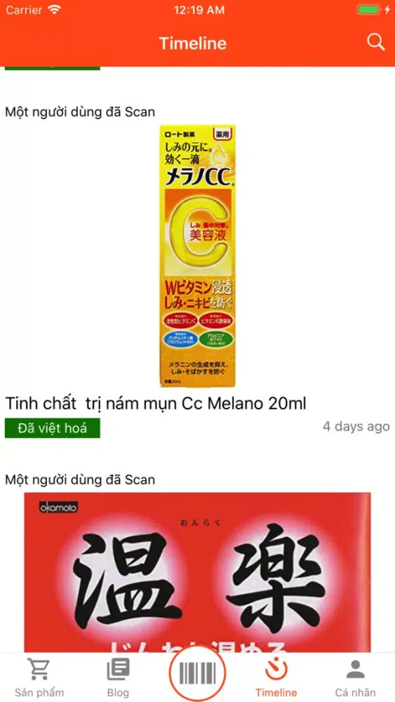 Screenshot di BetoCheck - Hàng Nhật