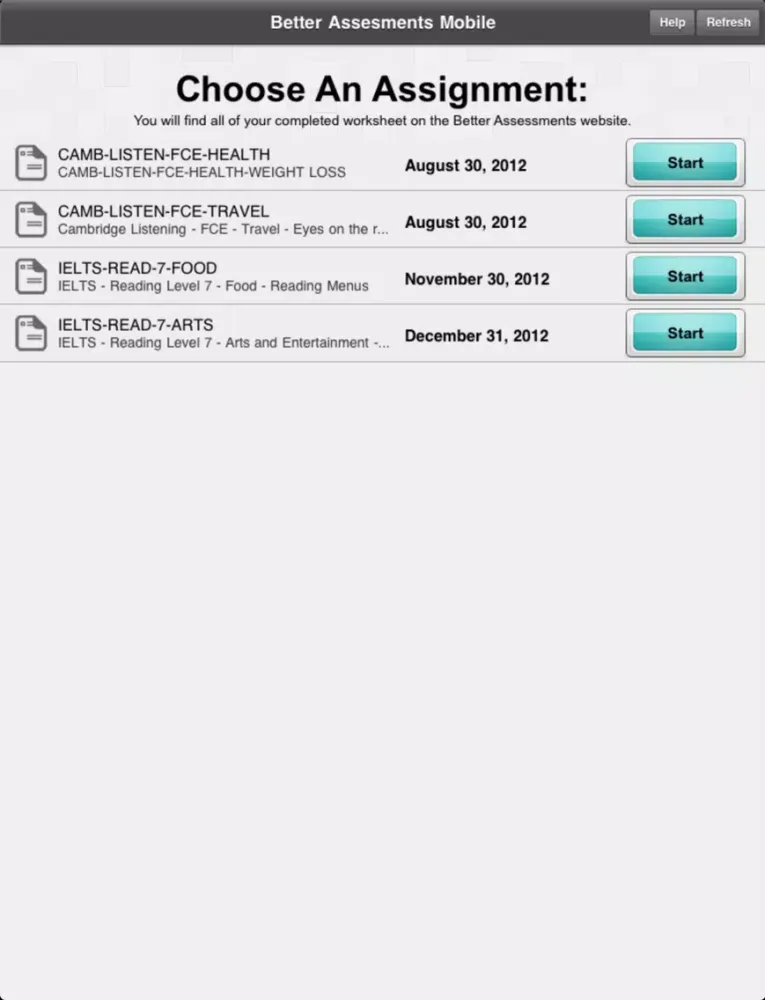 Capturas de pantalla de Better Assessments iPad 
