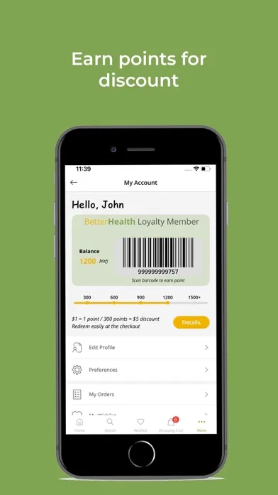 Ảnh chụp màn hình của Better Health Market - US
