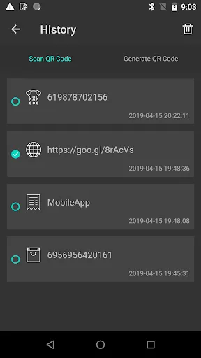 Captures d'écran de QR Code Reader & Generator
