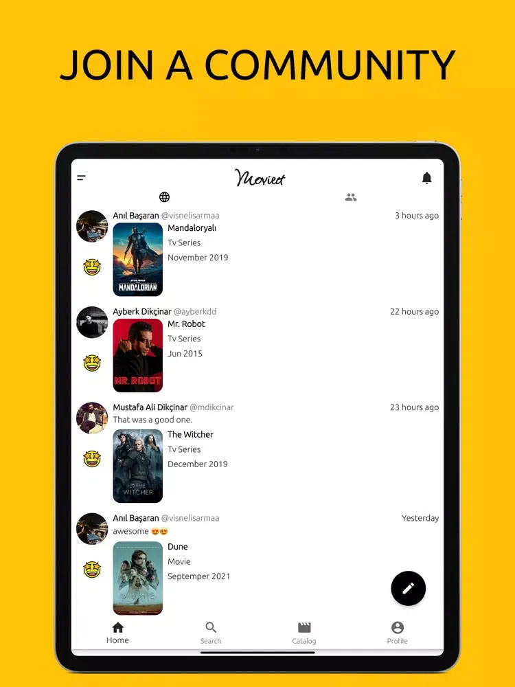 Capturas de pantalla de Movieet: A Film Social Network iPad 