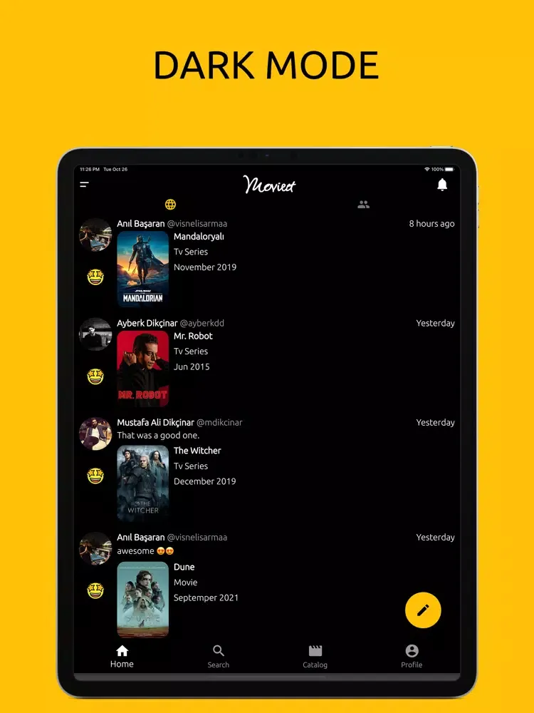 Capturas de pantalla de Movieet: A Film Social Network iPad 
