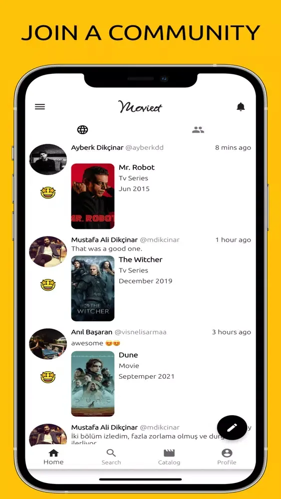 Capturas de pantalla de Movieet: A Film Social Network