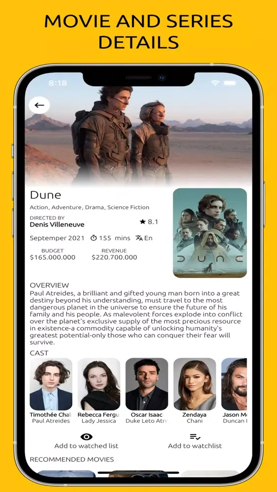 Capturas de pantalla de Movieet: A Film Social Network