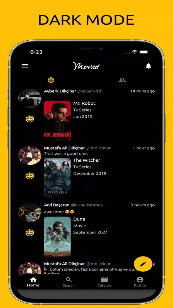Capturas de pantalla de Movieet: A Film Social Network