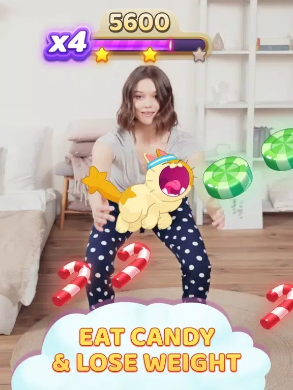 AR Fitness Game: Candy Squats iPad  স্ক্রিনশট