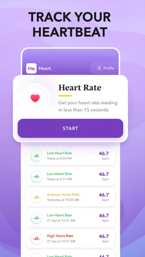 Capturas de tela do Pulse & Heart Rate Tracker
