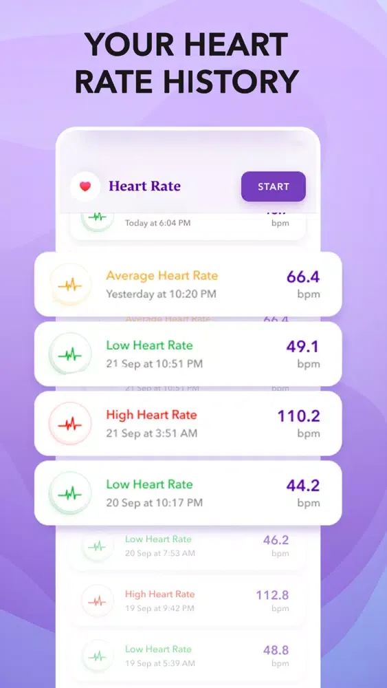 Capturas de tela do Pulse & Heart Rate Tracker