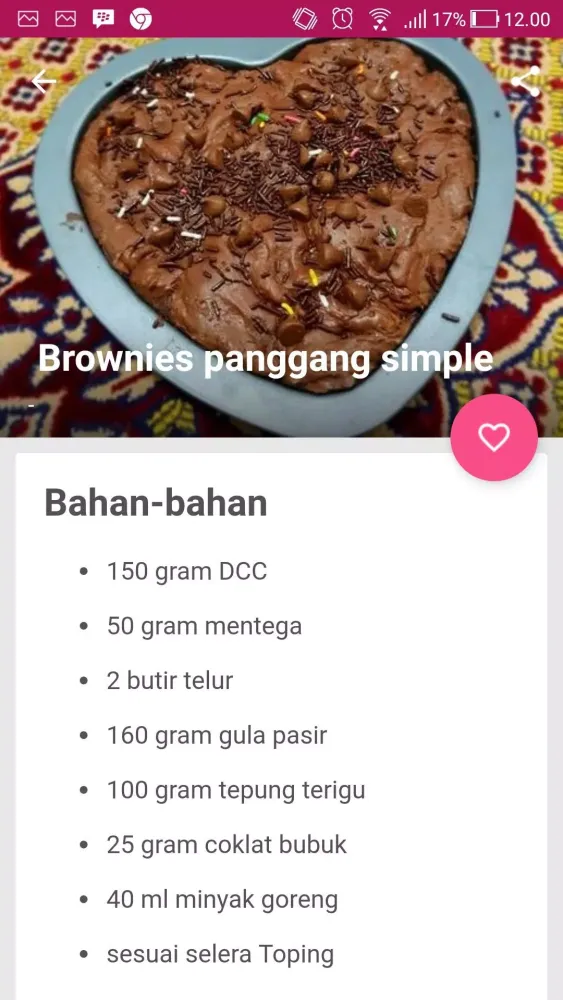 Resep Brownies Panggang 스크린샷