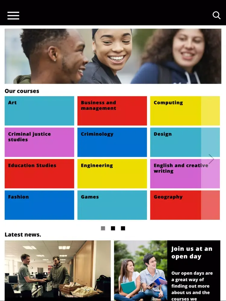 Zrzuty ekranu UON Prospectus iPad 