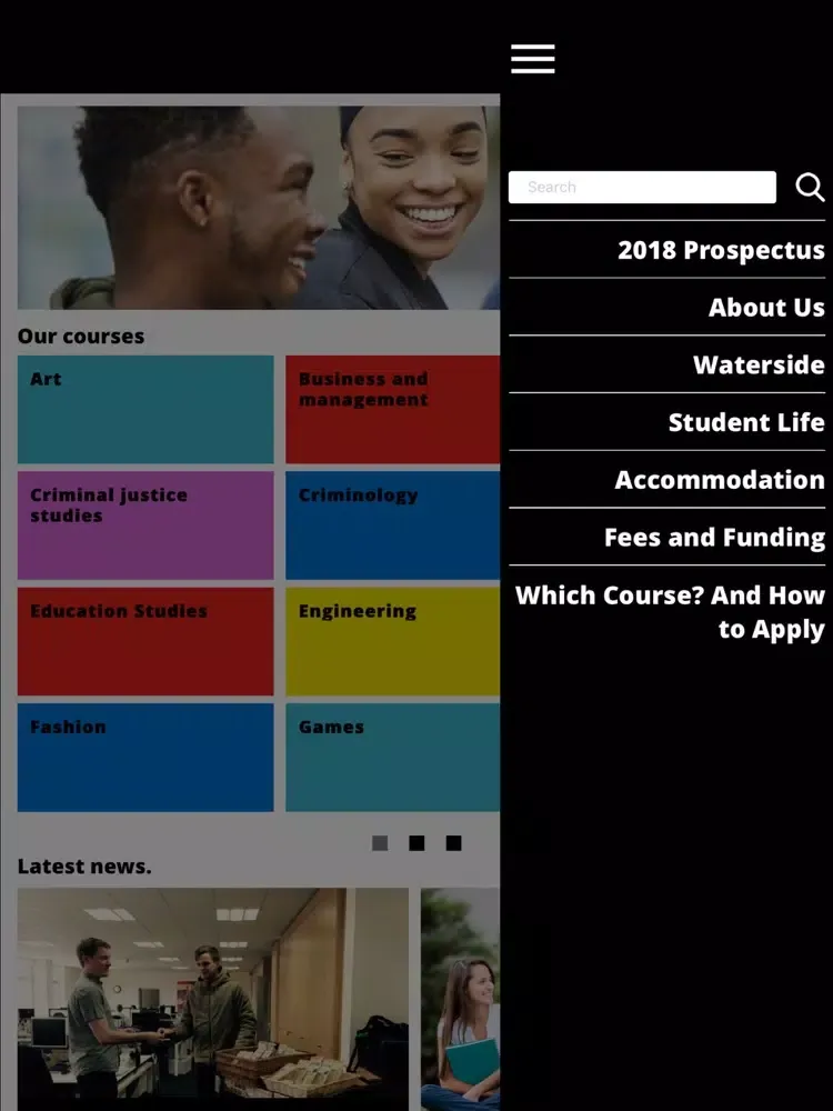 Zrzuty ekranu UON Prospectus iPad 