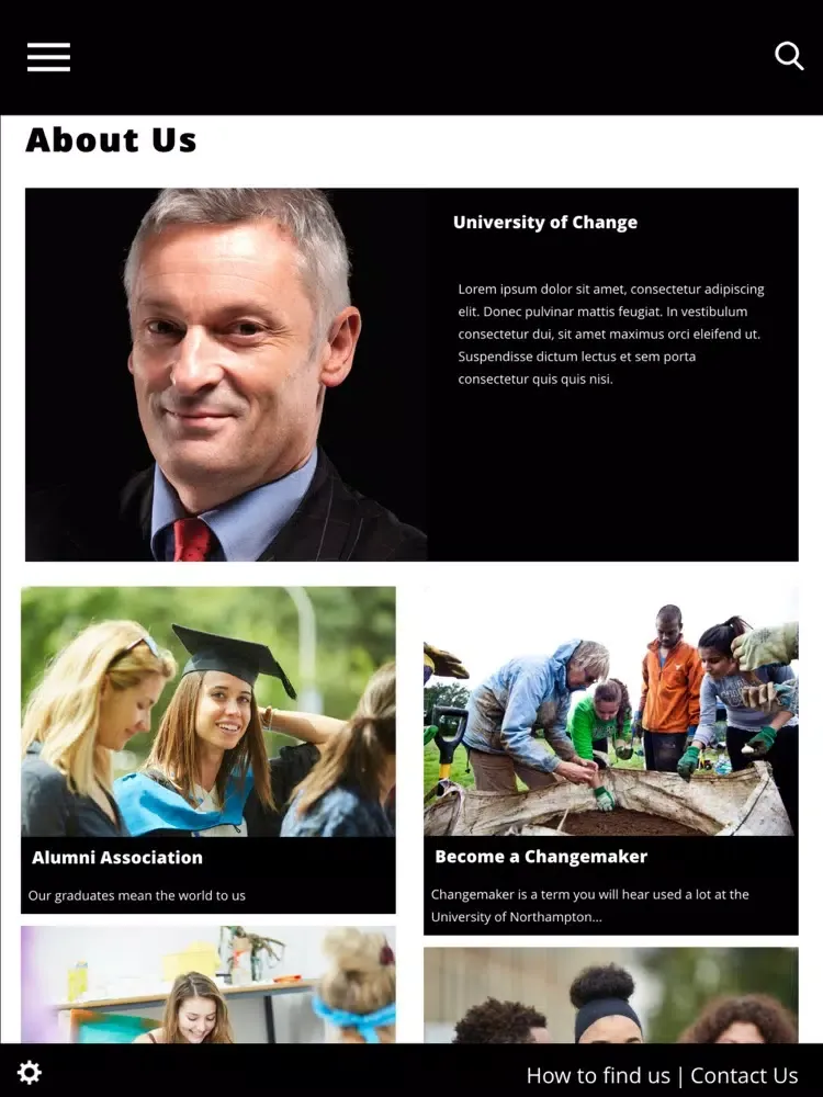 Zrzuty ekranu UON Prospectus iPad 