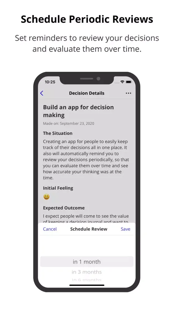 Capturas de pantalla de Decision Journal