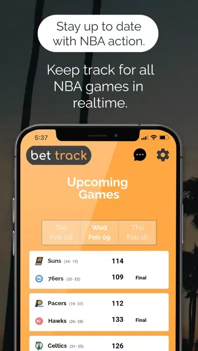 Ảnh chụp màn hình của Bet Track