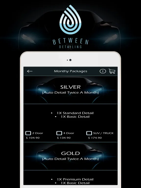 Between Detailing App iPad  Screenshots