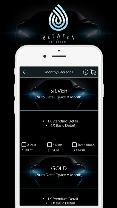 Between Detailing App Screenshots