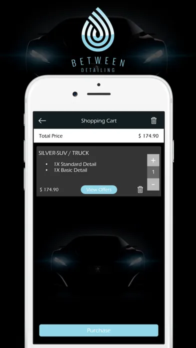Between Detailing App Screenshots