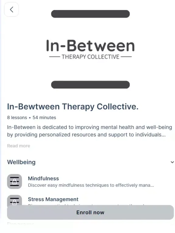 Capturas de pantalla de In Between Therapy Collective iPad 