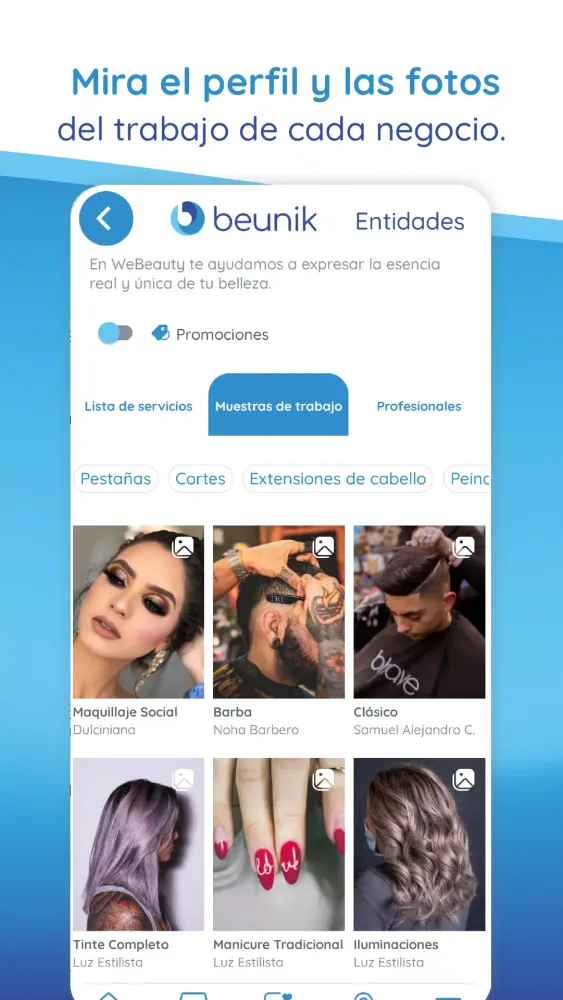 Beunik: Reservas en belleza应用截图