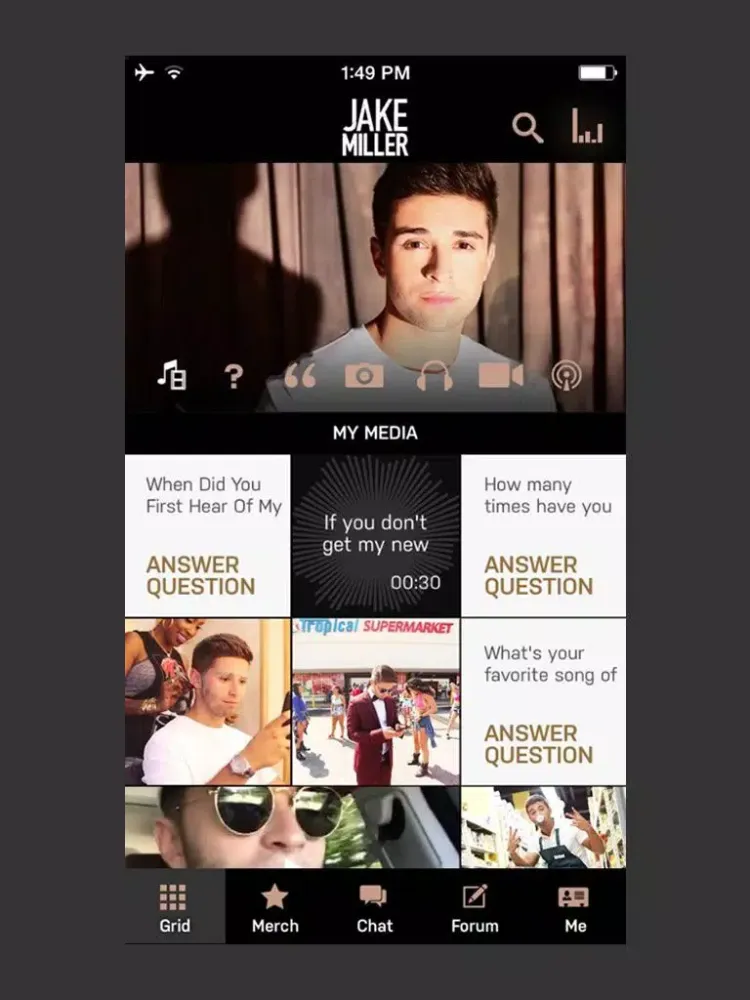 Jake Miller Official iPad  Ekran Görüntüleri