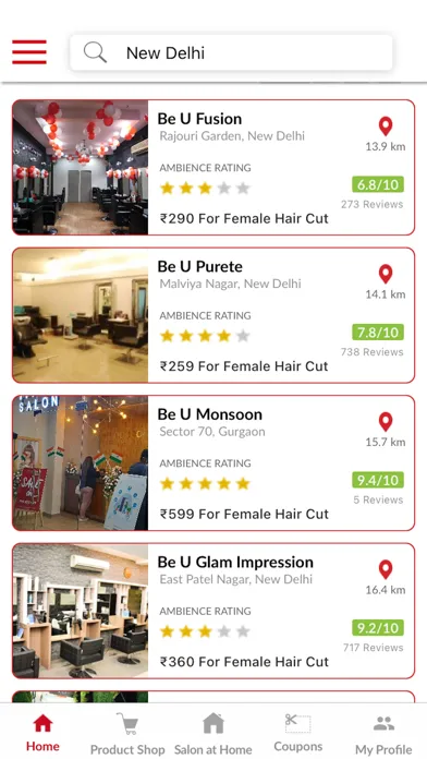 Be U Salons سکرین شاٹس