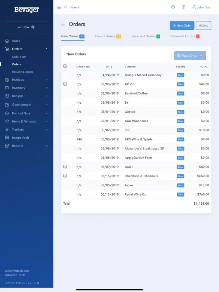 Bevager iPad  Screenshots