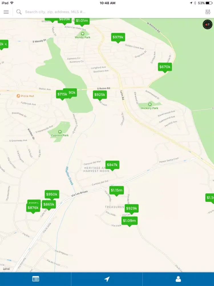 Tangkapan layar Beverly Hills Home Values iPad 