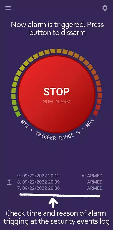 Anti theft mobile alarm سکرین شاٹس