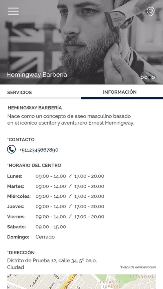 Capturas de tela do Hemingway
