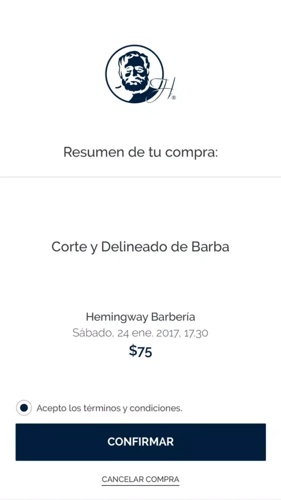 Capturas de tela do Hemingway