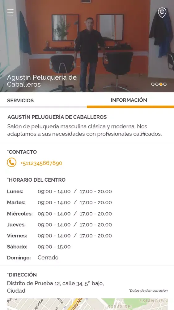Скриншоты Peluquería Agustín Martinez