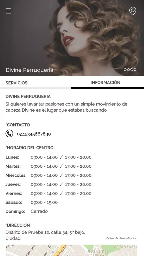 Zrzuty ekranu Divine Perruqueria