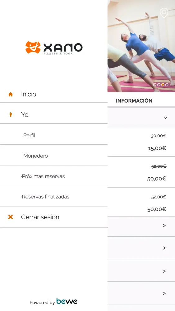 Zrzuty ekranu Xano Pilates & Yoga