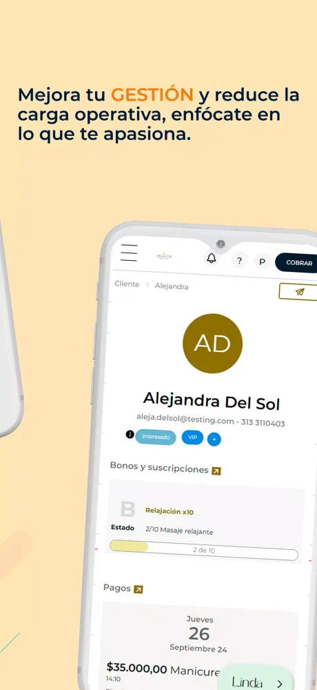 Capturas de tela do Bewe para negocios